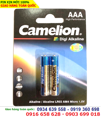 Pin Camelion LR03 AM4; Pin AAA 1.5v Alkaline Camelion LR03 AM4 chính hãng _Vỉ 2 viên